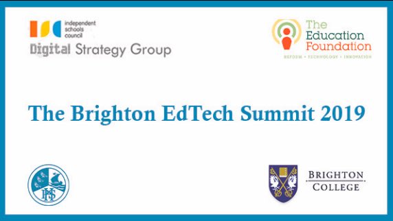 ty_goddard's tweet photo. We are delighted to partner with @ISC_Digital &amp; @Intel after the #EdTech50 #Schools to bring you #TheBrightonEdTechSummit2019 Thanks to @_grice_ @HpsHove @BrightonCollege @IanHabs &amp; sponsors. Tickets released tomorrow &amp; all details will be available on https://t.co/pJ6WRqzKmP https://t.co/jgKH3ZWTGm