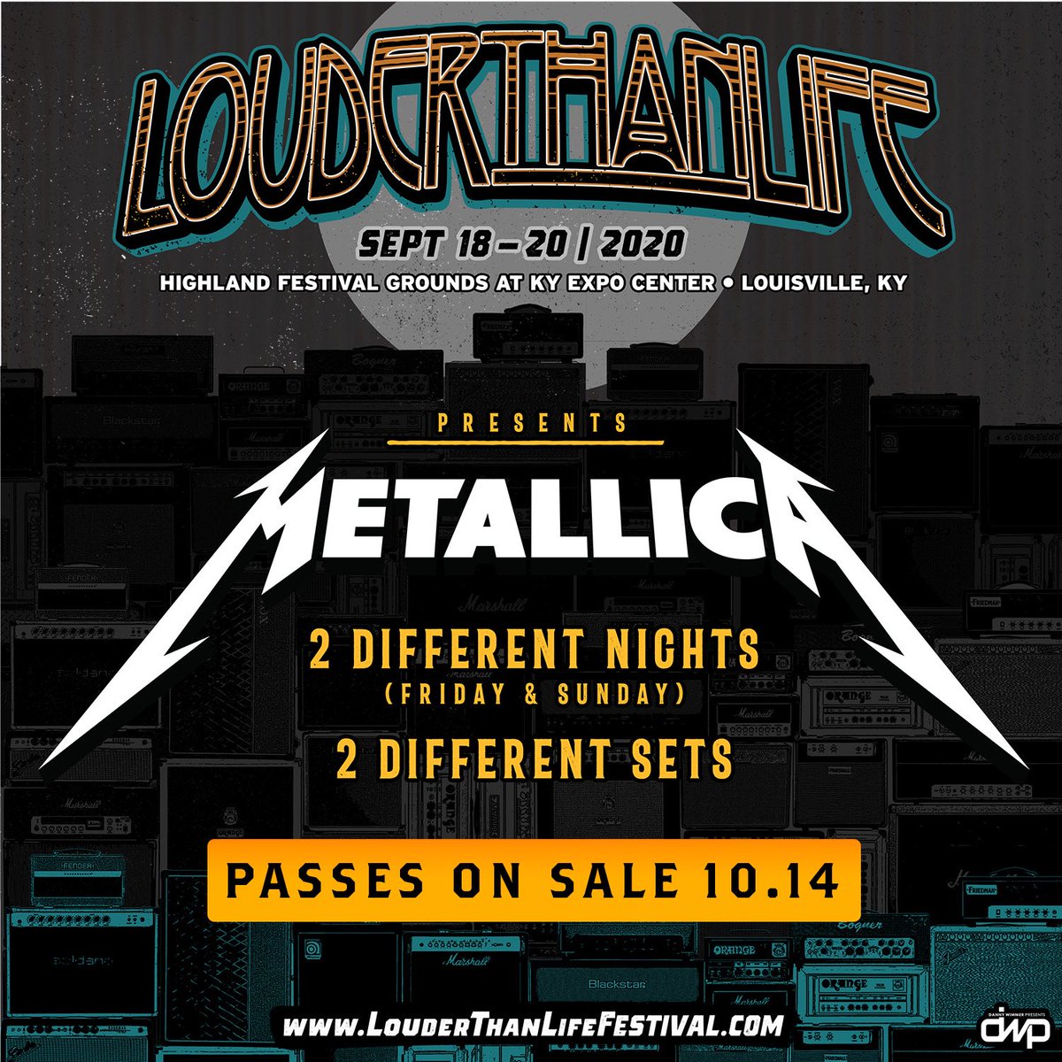 LTLFest's tweet image. Don't miss METALLICA as they make history performing two headlining nights, featuring two incredible sets, ensuring an unforgettable weekend of rock at Louder Than Life 2020! 🤘

Passes on sale Monday at 12PM ET: bit.ly/ltlmetallicaxx