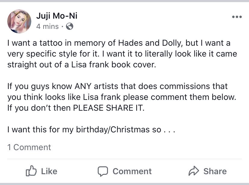 Hades and Dolly are my cat and dog which I just recently lost this year. #tattoo #tattoohelp #help #lisafrank #artistsearch #tattooartist