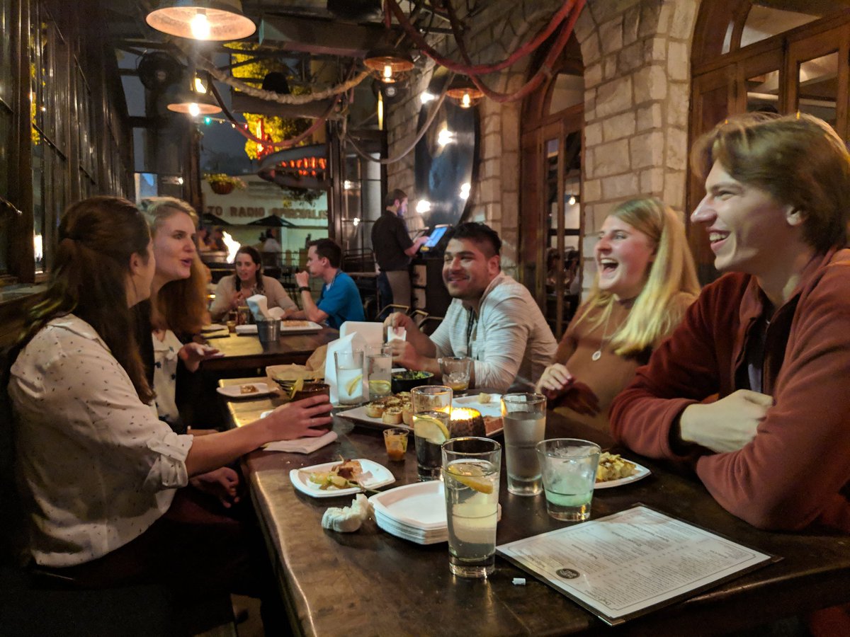 EcogLab's tweet photo. Who else is attending #SfN19?! Here's a #tbt of two of our lab members, Stephen Meisenhelter and @SarahASteimel, having a great time at the annual @dartmouth Neuroscience Social last year. Can't wait to  continue the tradition!! https://t.co/EQuHz54TuI