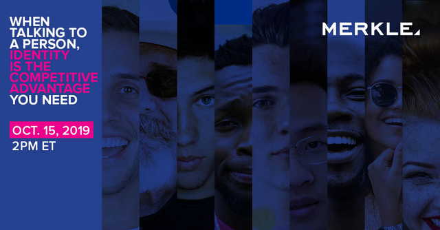 colindfstewart's tweet photo. Taking the guesswork out of personas requires knowing someone’s real identity. @Merkle's @Merkle_Matt shares more on identity in a #webinar on October 15 at 2pm. Sign up now: https://t.co/aAgXnNGliE https://t.co/Y64fsXY9Wi