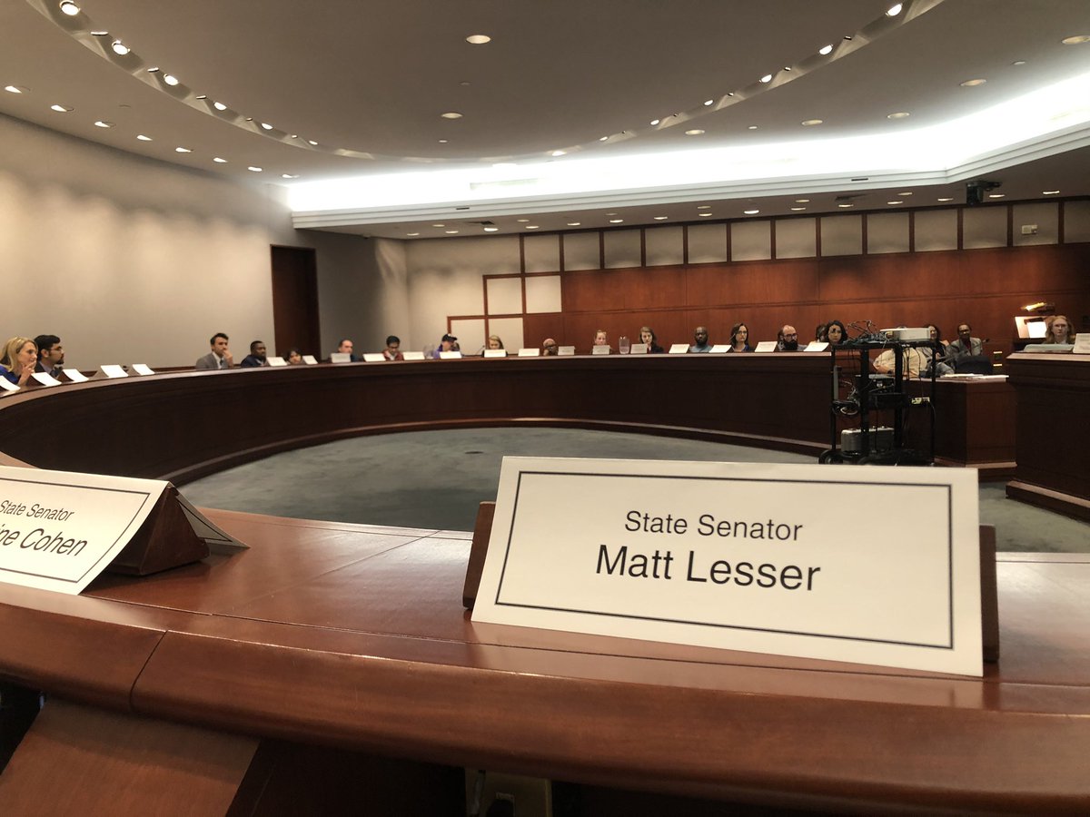 MattLesser's tweet photo. Great to participate in a discussion led by @ChristinePalm36 on building a state that works for millennials. Lots of constituents - thank you Gov Lamont for stopping by! https://t.co/mNU28nuNqd