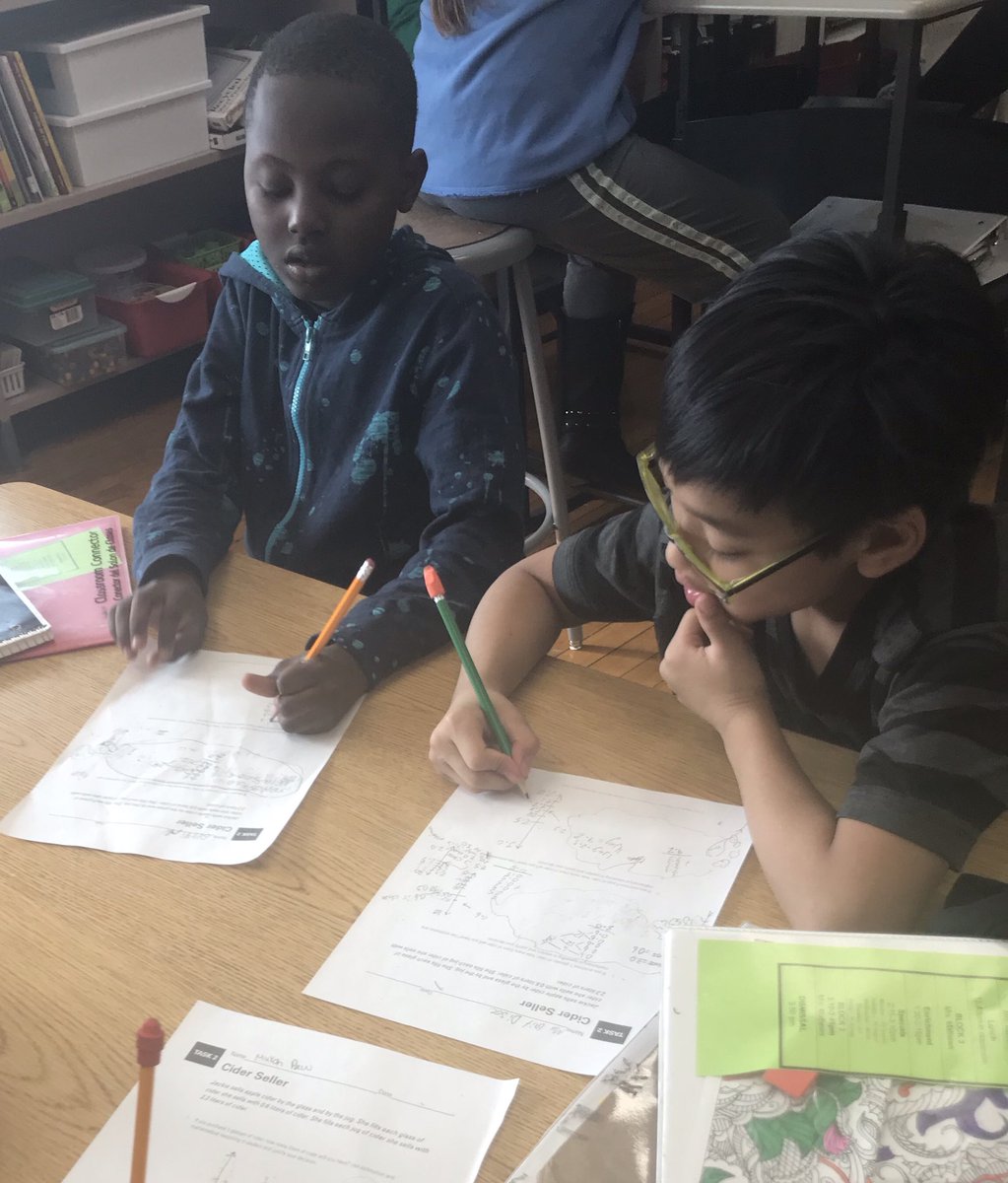 Silverlining1's tweet photo. 5th grade Franklin champion mathematicians used their strategies and prior skills on a math task. Team work was required to help them through their "productive struggle" with a new decimal concept. Awesome learning and great teamwork! https://t.co/Anlx1UOXBy