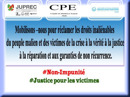 comite_au's tweet photo. @amnestymali @apdfml #Nonimpunité #justicepourlesvictimes https://t.co/cMHWXQtBRo