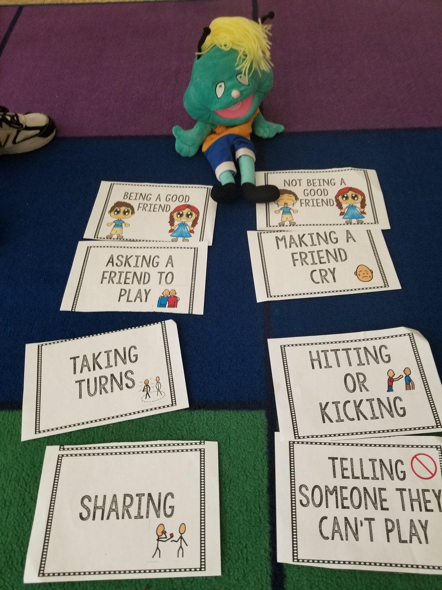 MsStrauss24's tweet photo. Preschool students used real items to sequence a "scarecrow" from our story and Prek students had help from a familar face to help them talk about what makes a good friend! #buildingschoolfamily💛💙🥰🥰 https://t.co/bMv6Y7Wu3O