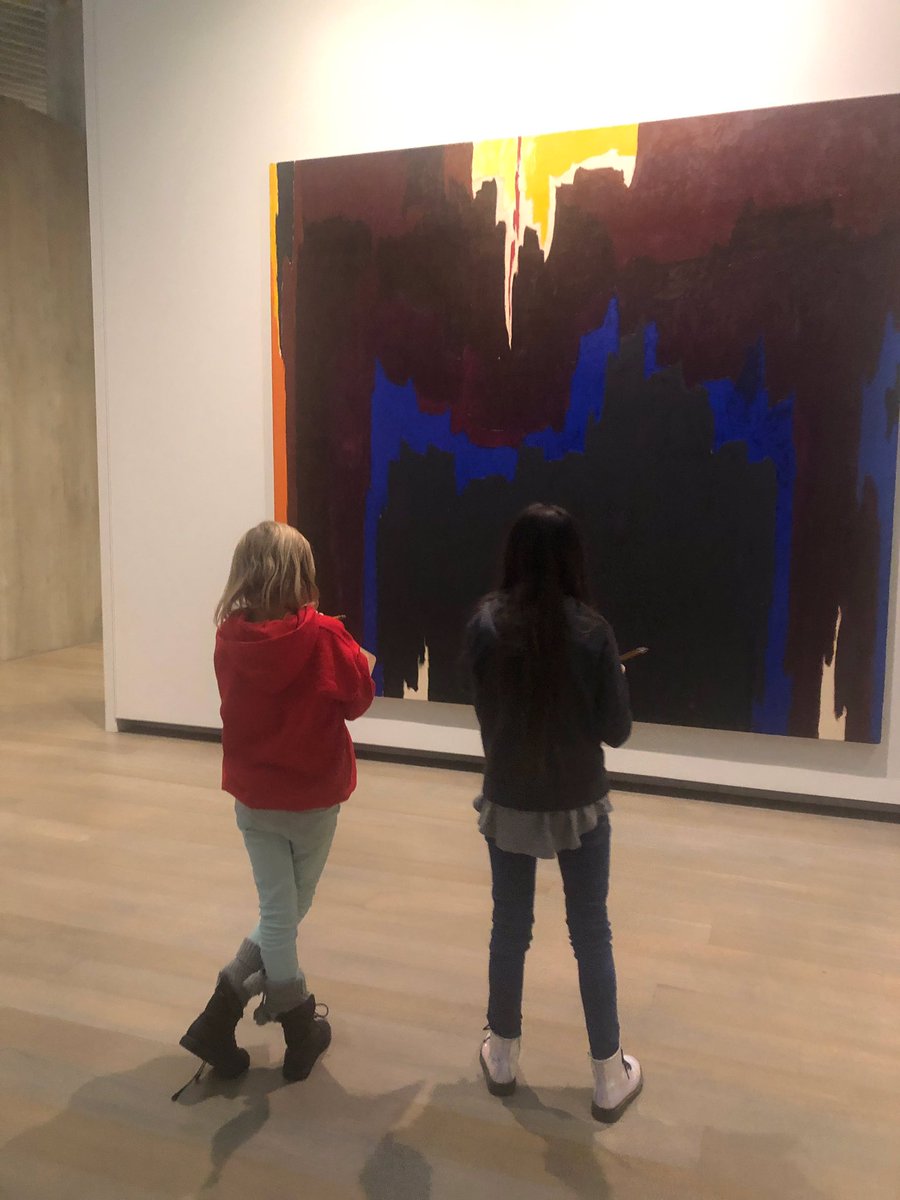 teamGGES's tweet image. Our fourth graders have been learning a lot about what inspires writers to write poetry. Today, they were immersed in art at the Clyfford Still museum. They interpreted the pieces in their own way and used them as inspiration to write their own poems. @ELeducation @Jeffco_ELA