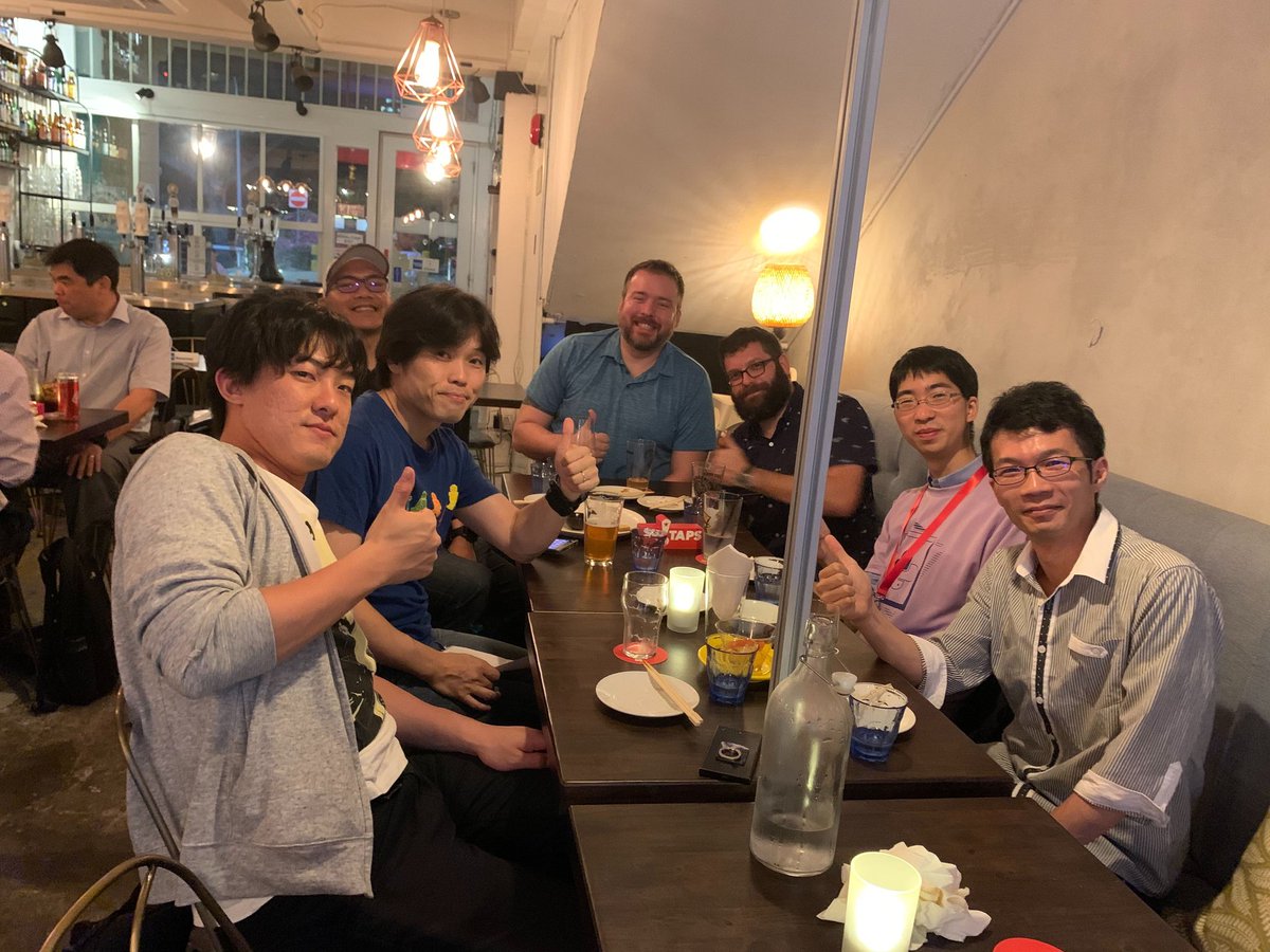 takanory's tweet photo. Nice local beer after #pyconsg with @joshourisman @keinstn @NaoY_py @ftnext @josefmonje https://t.co/fgYrLbRTbr