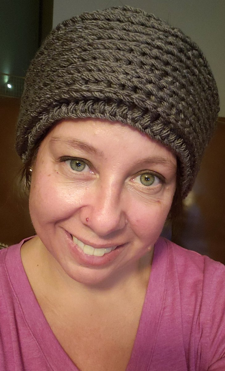 LoriL0vesMusic's tweet photo. #crochet #YarnBeeSoftSleekChunkyYarn #Cloverhook #wip (work in progress) reversible hat, 6 rows left to go. https://t.co/q4xJOXPooV