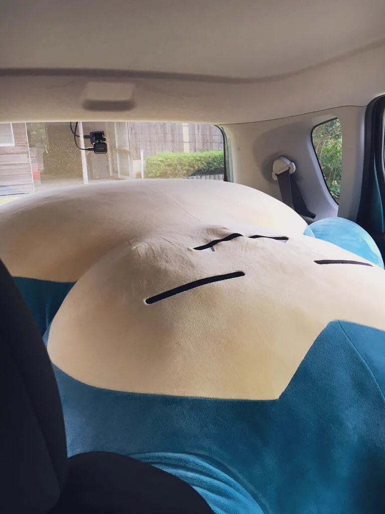 カビゴンを車に乗せて避難しようとした結果？ジャストフィットwww