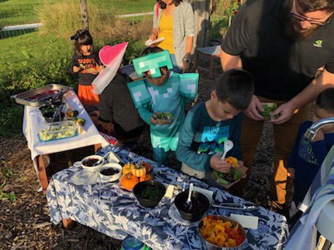 klga2's tweet photo. We tasted our harvest with families today at our King Harvest Moon festival. We tasted beets, beet greens, radish, zucchini, nasturtium and onions. https://t.co/3XFeJVSFyi