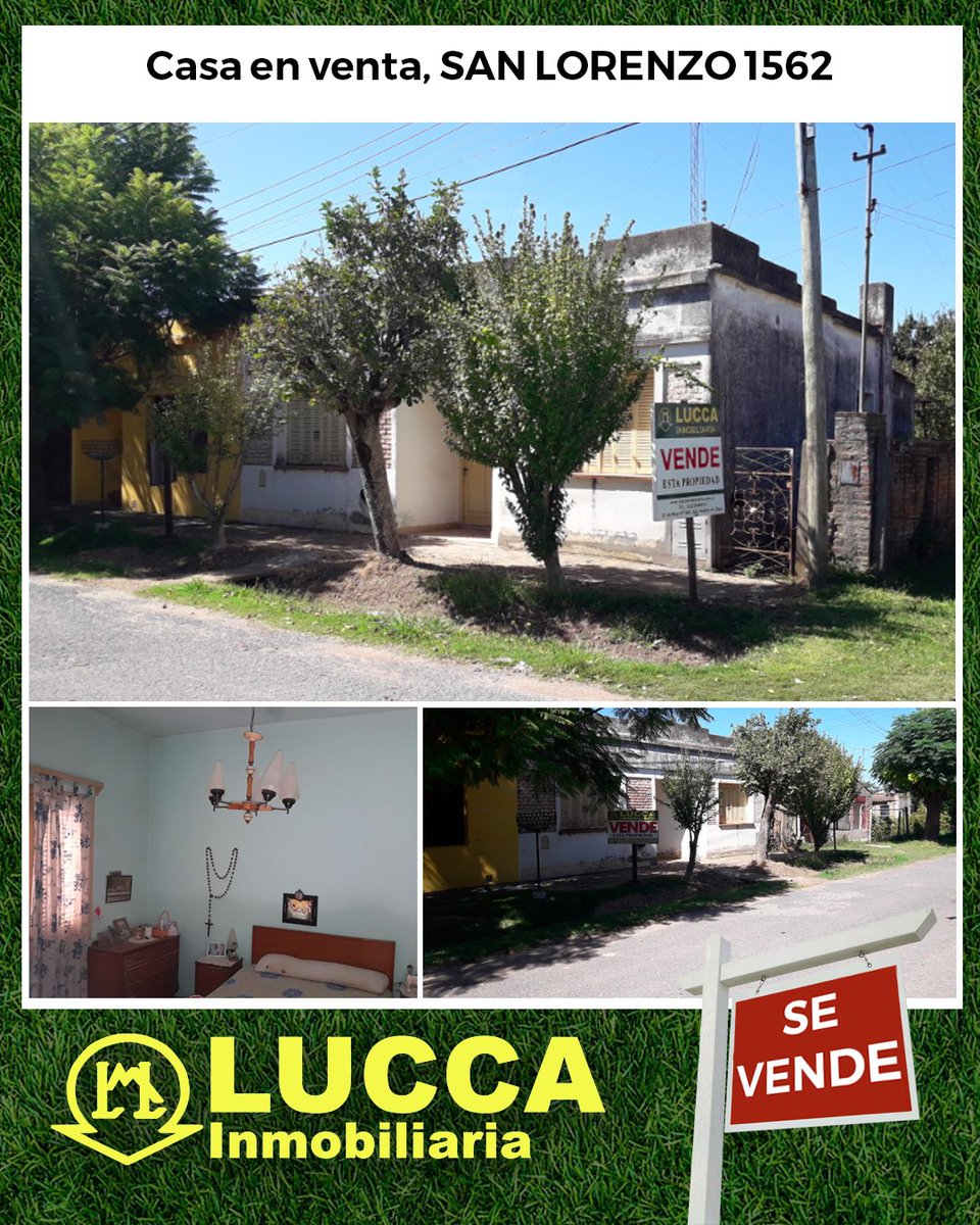 luccaInmo's tweet image. UBICADA ENTRE LAS CALLES PICHETTO Y MALVINAS ARGENTINA, BARRIO RESIDENCIAL CON SERVICIOS EN PUERTA, SE TRATA DE UNA VIVIENDA CON 70 m2 APROXIMADOS, DIVIDIDOS EN 2 DORMITORIOS, COCINA, BAÑO Y GALPON.

luccainmobiliaria.com.ar/detalle/venta/…