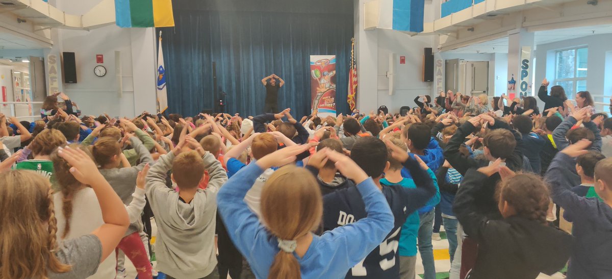 PtoKcc's tweet photo. Our students had a great time at the Anti-Bullying Assembly with DJ Ooch today! They learned what bullying is and what to do if they encounter or witness it.  We encourage you to ask your kids what they learned today! https://t.co/LLKqm2BWRH