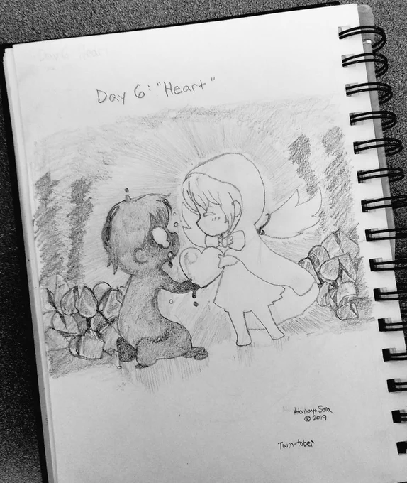 @eastonandemmary Twins Ink-tober~
Day 6: Heart
(Wish I could attend the entire Twin-tober, but I'll do what I can)
A yandere boy and his sweetheart~ (oc) 
