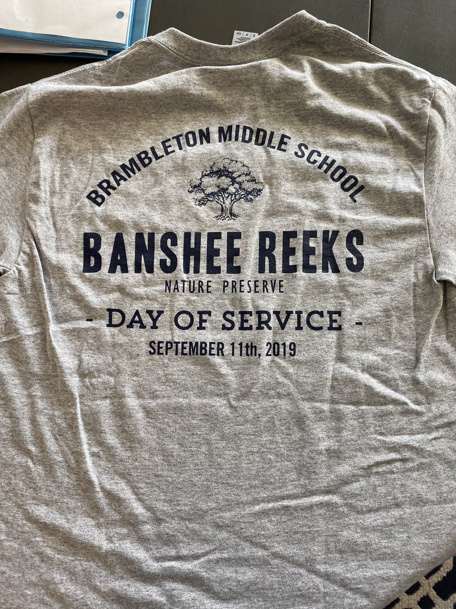 obloveshistory's tweet photo. Thank you @bansheereeksnp for the thoughtful and generous T shirts for the kids that visited you on our 9/11 Day of Service!!! @BAM_MS_Official @AmcMcCafferty @fmcgarritylcps #bamserves19 https://t.co/TM9xVgBh4v