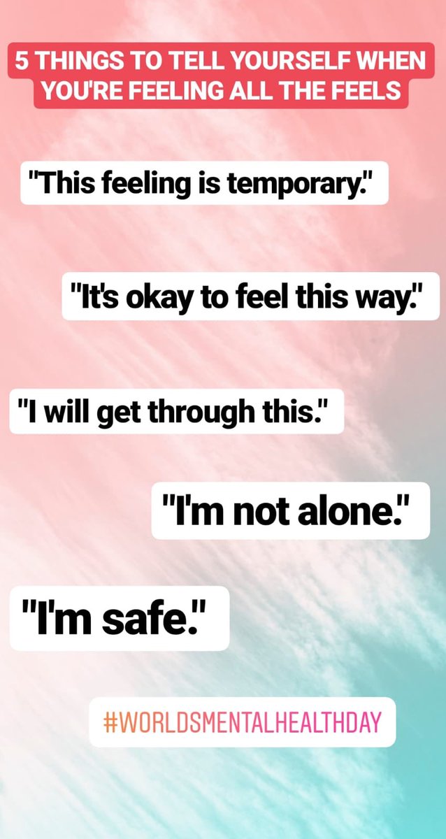 It’s #WorldMentalHealthDay and we want you to know that it is okay to feel down, and it is important that you know you can talk to someone about it. Feel free to contact our well-being officer, Evita Comito!