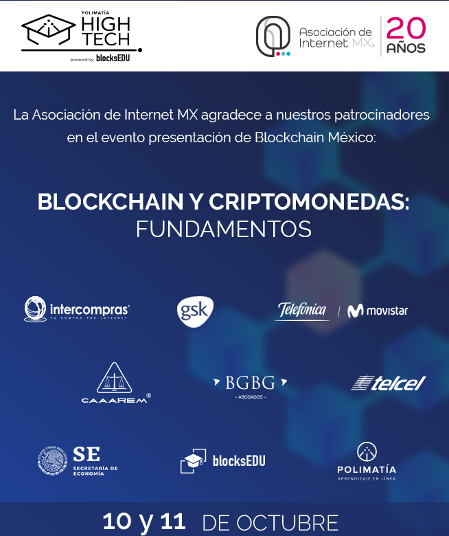 Asoc_InternetMX's tweet photo. Agradecemos a nuestros socios, patrocinadores e invitados por su participación en el evento: "Blockchain y Criptomonedas: Fundamentos".
Te invitamos a seguir mañana el último día de cobertura.
#BlockchainMéxico https://t.co/r9QCaxuNNq