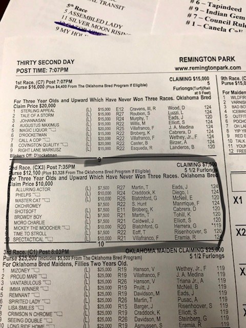 Hey, Remington Park Racing Club, HE'S IN!!! Thursday, Oct. 17 in RACE 2. The 10 horse. He's real and he's Spectactical. #RemingtonPark #DannyCaldwell #Spectactical