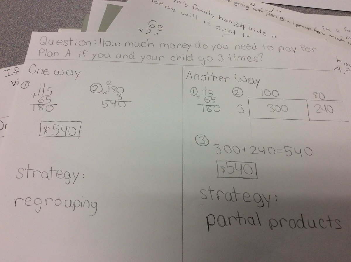 shensarah1's tweet photo. Students came up with their own questions and solved using multiple strategies. @sathyawandzek thanks for teaching me this protocol. https://t.co/sMIiWkd2JQ