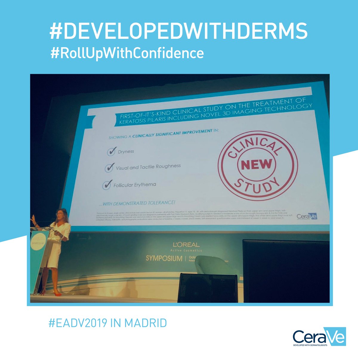 Tom_Allison_'s tweet image. Prof. Petra Staubach-Renz shares the latest clinical data RE: #CeraVe SA Smoothing, our new solution for Keratosis Pilaris (a rough &amp;amp; bumpy skin condition) that affects up to 40% of the global population. 

@CeraVe,
#DEVELOPEDWITHCONFIDENCE
#DEVELOPEDWITHDERMS

@ #EADV2019