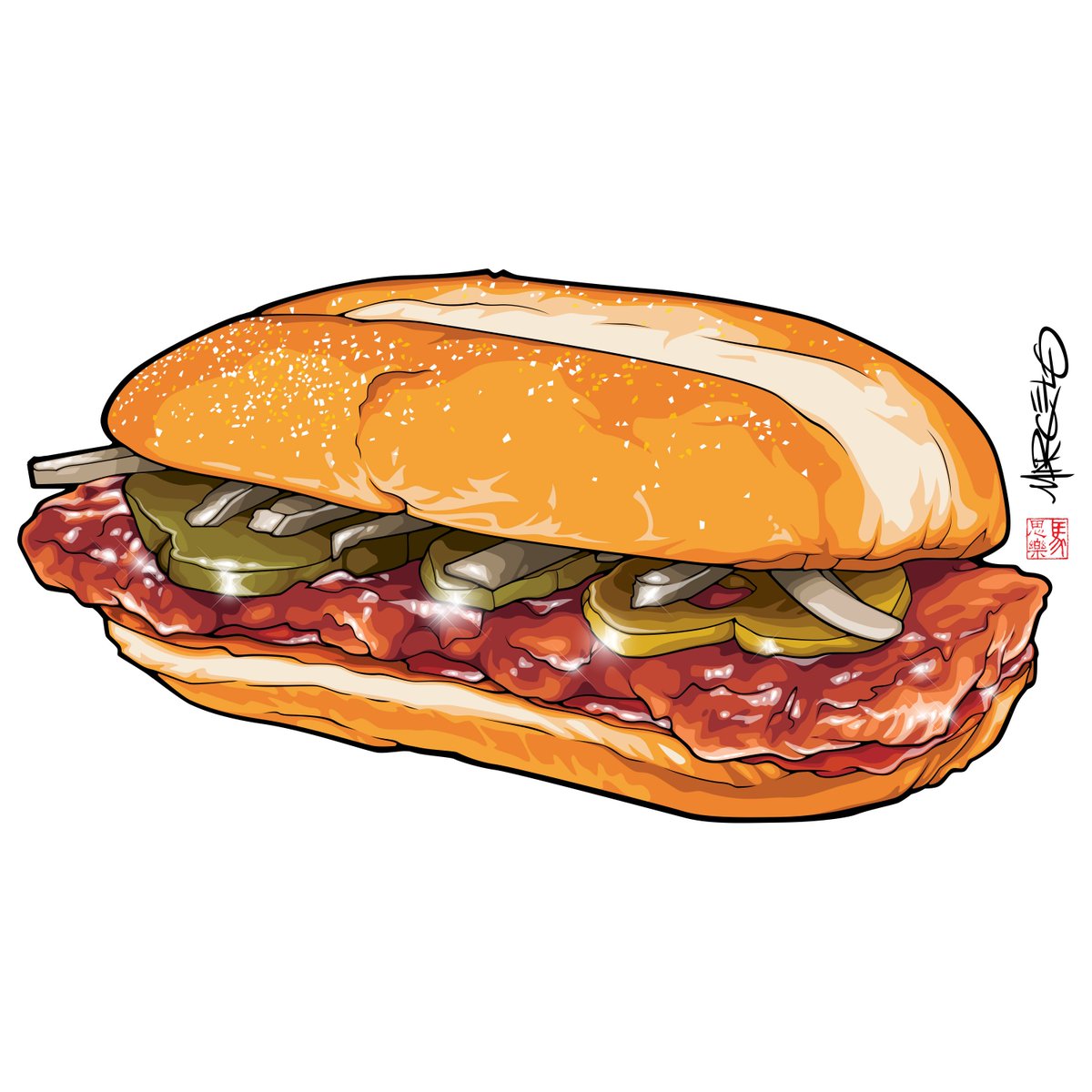 McDonald's McRib Sandwich art
