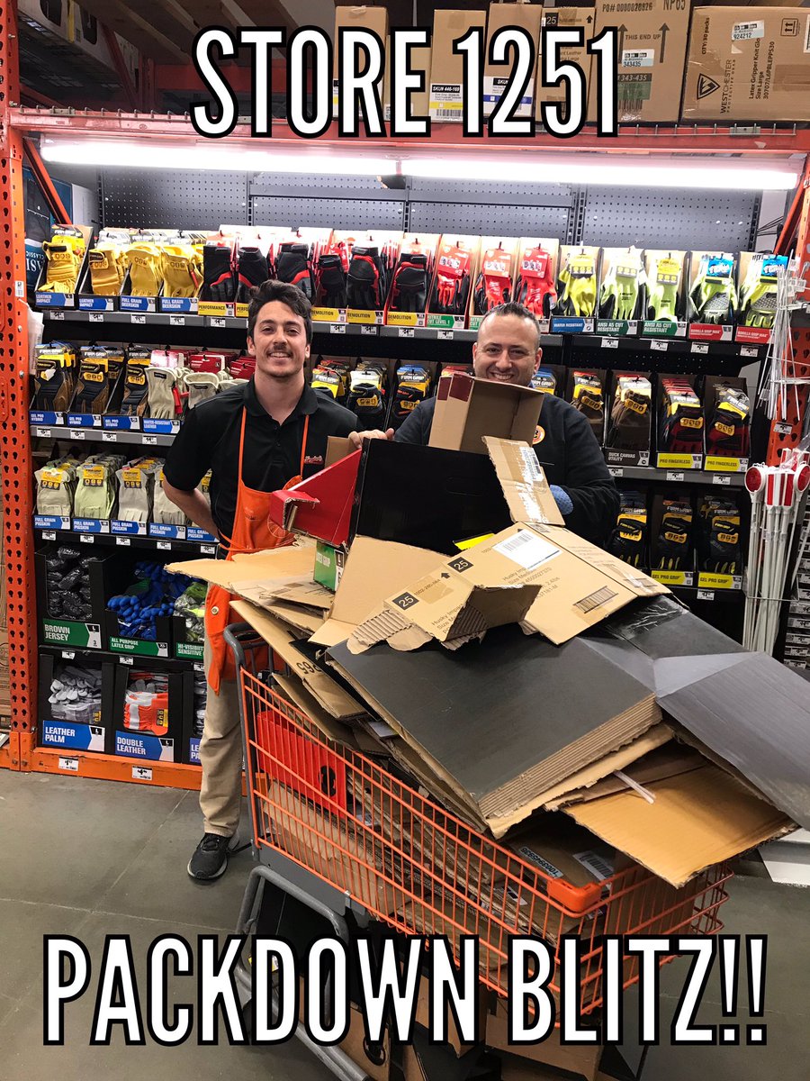 JamesMandato's tweet photo. Myself and new hardware supervisor Andrew at the Mohegan Lake Home Depot Pack Down Blitzed the gloves bay today. Good job Andrew! #HomeDepot, #PackDownBlitz. https://t.co/F53gflSWvL