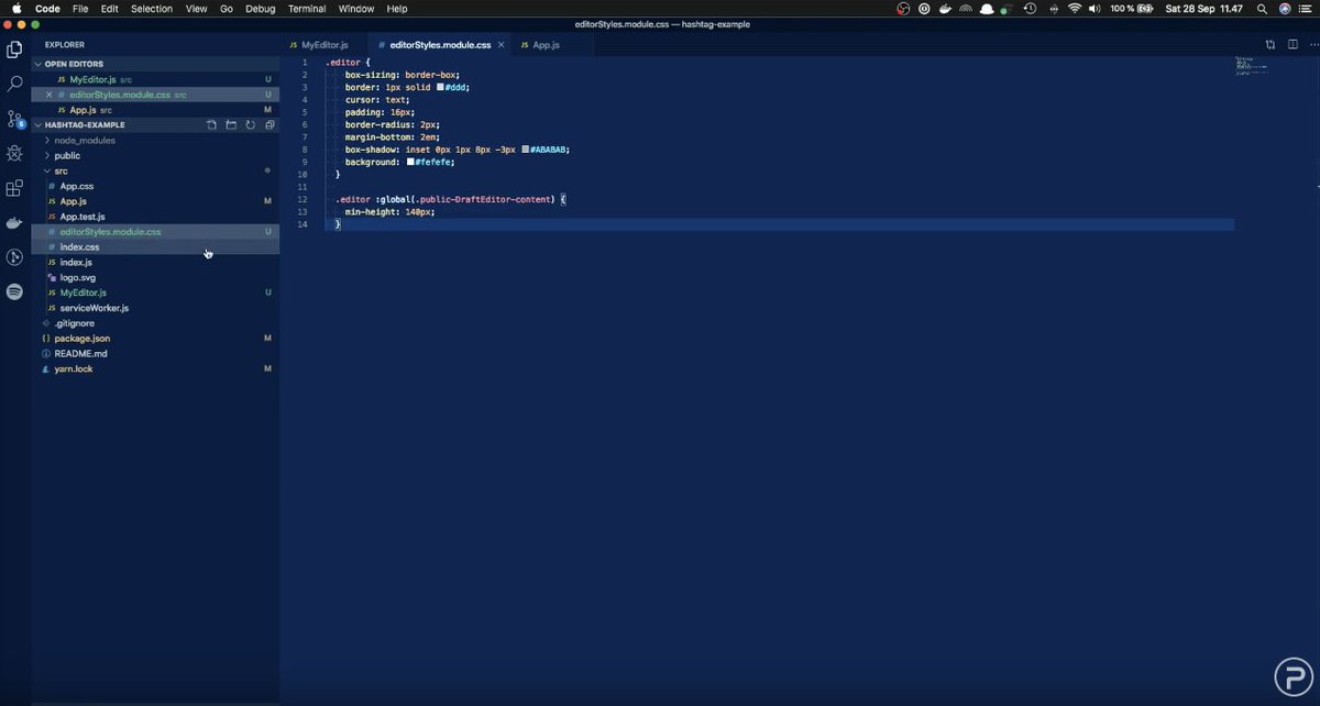 tumee's tweet photo. In case you missed it: How to add hashtags in React with @draft_js and Draft.js plugins now on
@YouTube https://t.co/XeBj7hgnYm #react #reactjs #javascript #draftjs #webdev #webdevelopment #tutorial #youtube https://t.co/k3oMUdajQl