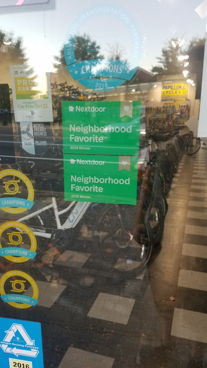 PapillonCycles's tweet photo. Special thanks to everyone who voted for us on @Nextdoor  and made us your #NextdoorFave for the second year in a row! https://t.co/CfQB3atzck