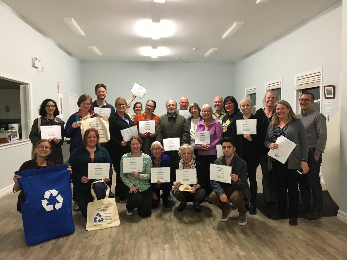 LoreleiNicoll's tweet image. Congratulations to graduates of the ⁦@hfxgov⁩ Master Composter Program. Great work Chloe and Kelly on instilling environmental stewardship while providing a sense of family to a passionate group of learners #composttea #wormfarms