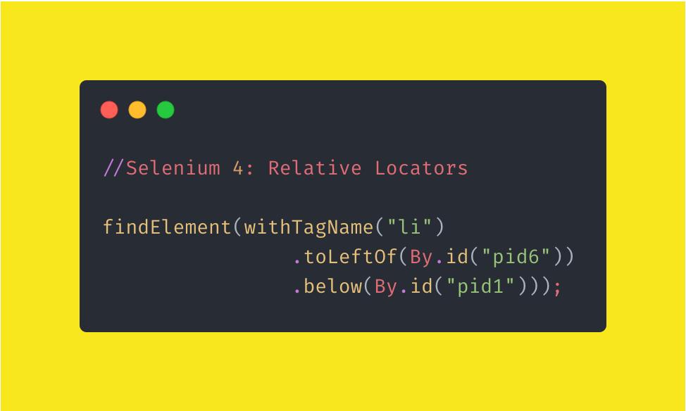 techgirl1908's tweet image. New relative locators in #Selenium4

angiejones.tech/selenium-4-rel…