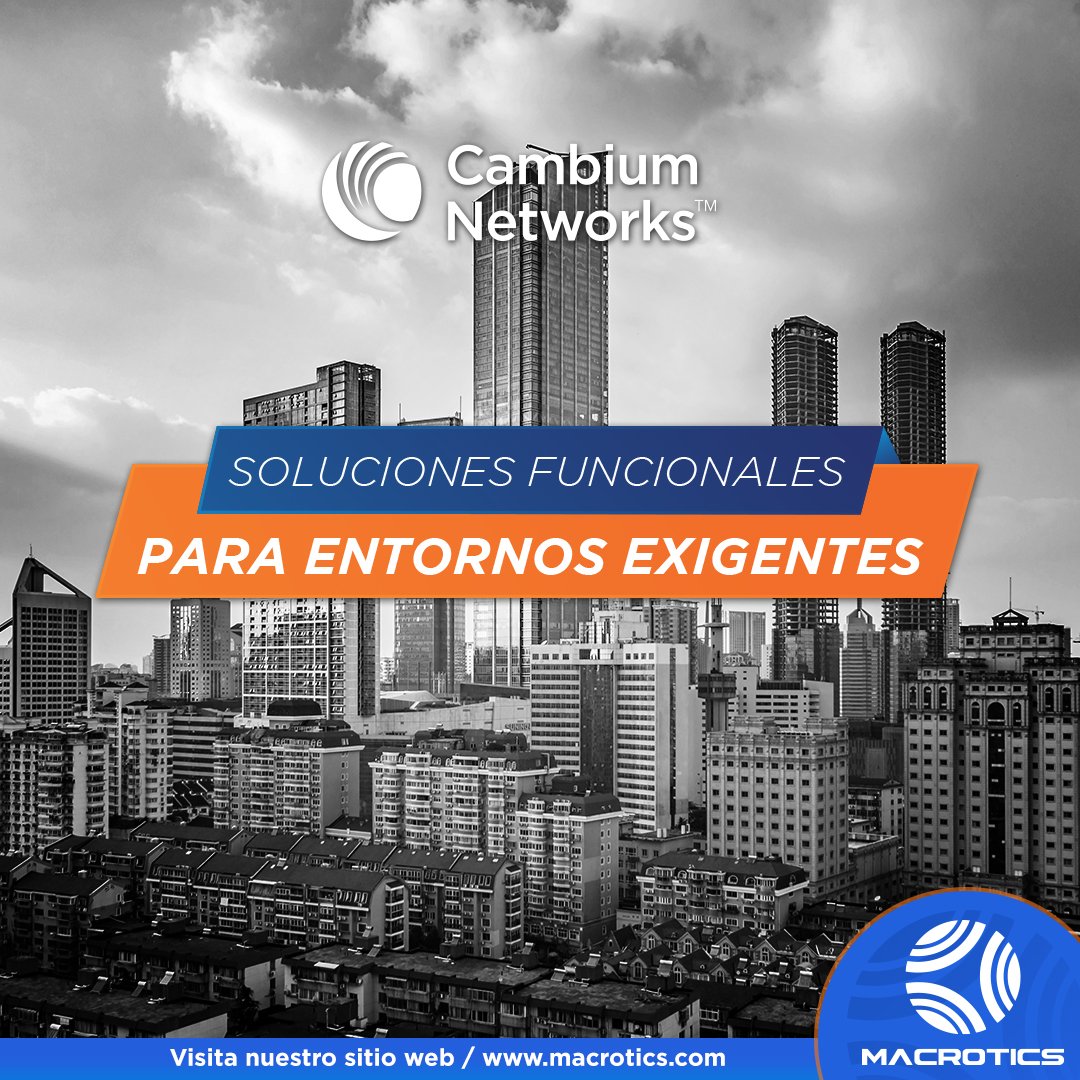 Las soluciones probadas de #Cambium Networks de la serie Punto a Punto (PTP) se despliegan en todo el mundo.

Visítanos y conoce más en bit.ly/2YTPvAC

#Macrotics #Soluciones #Telecomunicaciones #Internet #Conexión #Wifi