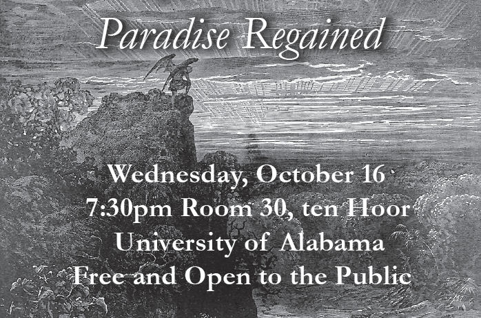hudstrode's tweet photo. What could be better than watching a staged reading of Milton's Paradise Regained? #ua_strode #ua_english #ua_improbablefictions #Milton https://t.co/77D6d4Eb79