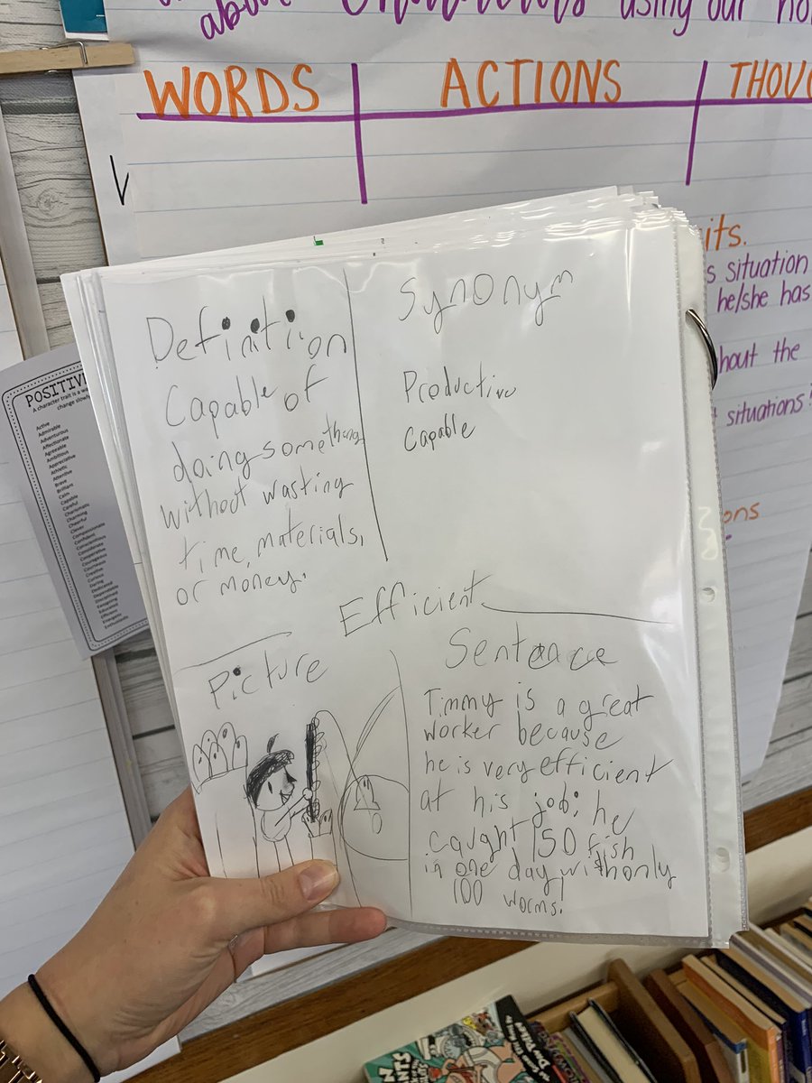 mrsvisbeen's tweet image. This week we’ve been focusing on character traits and motivations. Students were having trouble coming up with specific traits, so to be more precise  in our reflections we created a glossary of character traits for the whole class to use. #readingworkshop @ncte #studentcreated