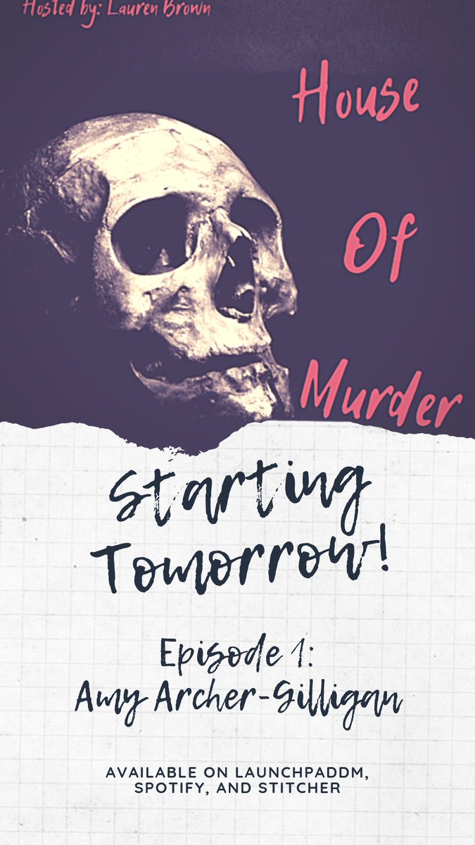 The first full episode for #houseofmurderpodcast will be out tomorrow #truecrime #podcast #truecrimepodcast