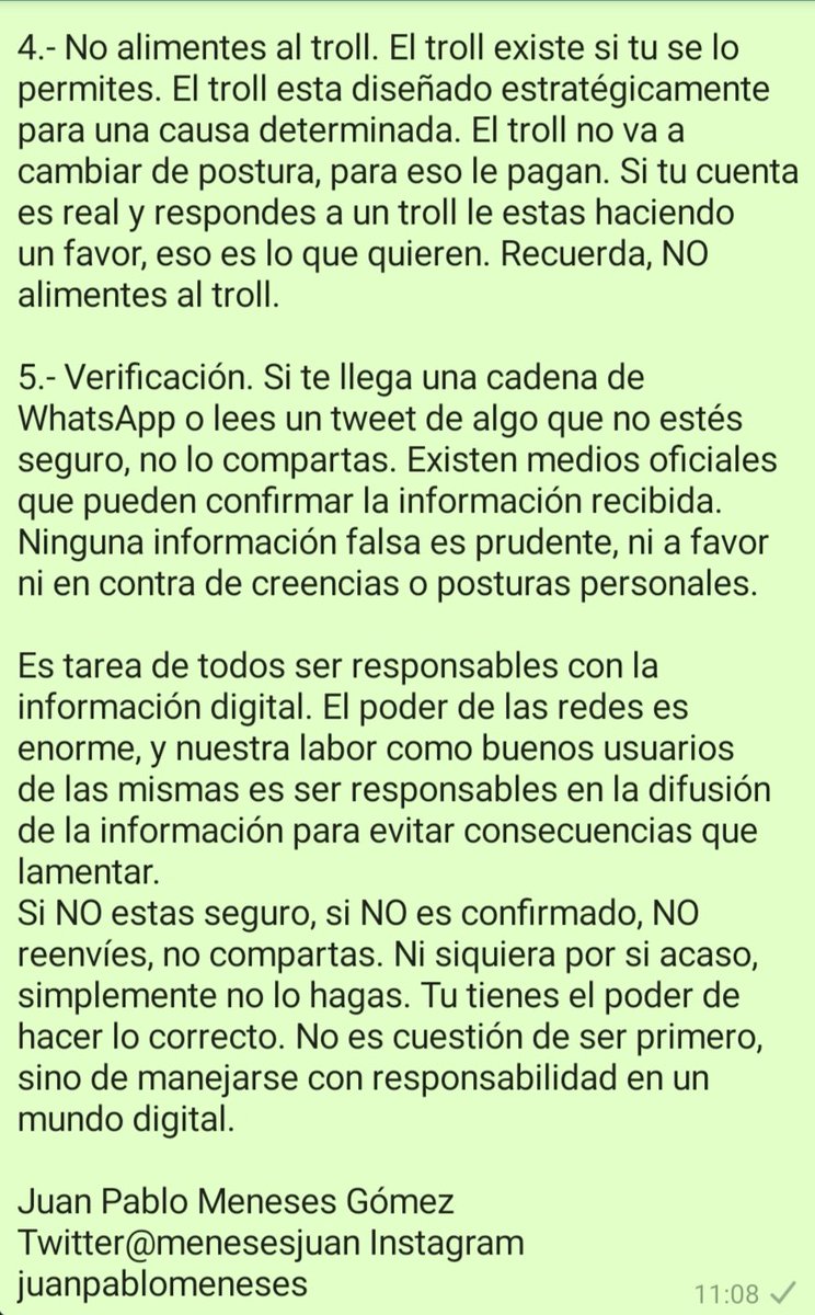 MenesesJuan's tweet photo. Amigos, comparto con ustedes mi análisis sobre lo que ha ocurrido estos días en el Ecuador en redes sociales y recomendaciones para un buen uso de las mismas. https://t.co/OiMezGdpHk