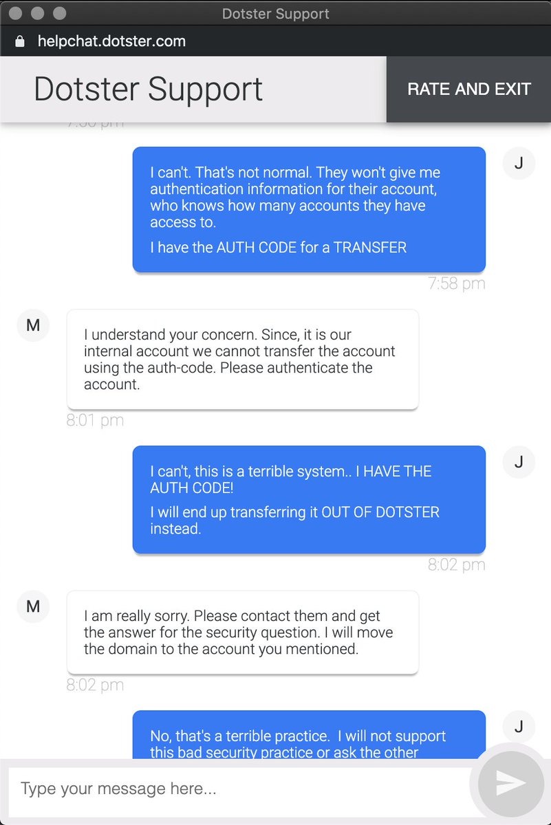 crewNeckTech's tweet image. .@Dotster asking me to get the answers to security questions from another company that I have no affiliation with = terrible security practice!