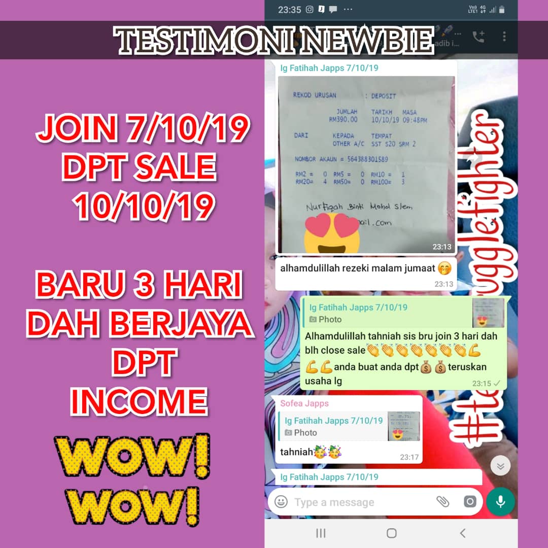 MiraSamirah2's tweet photo. Tahniah adek.. 💸💸💸

Nak berjaya hati kena cekal... Semoga kami berjaya lagi

https://t.co/3TDFXmPKHu

#japps
#modalrm390
#sekaliseumurhidup
#gajiselasadanjumaat https://t.co/VOJbUws7os