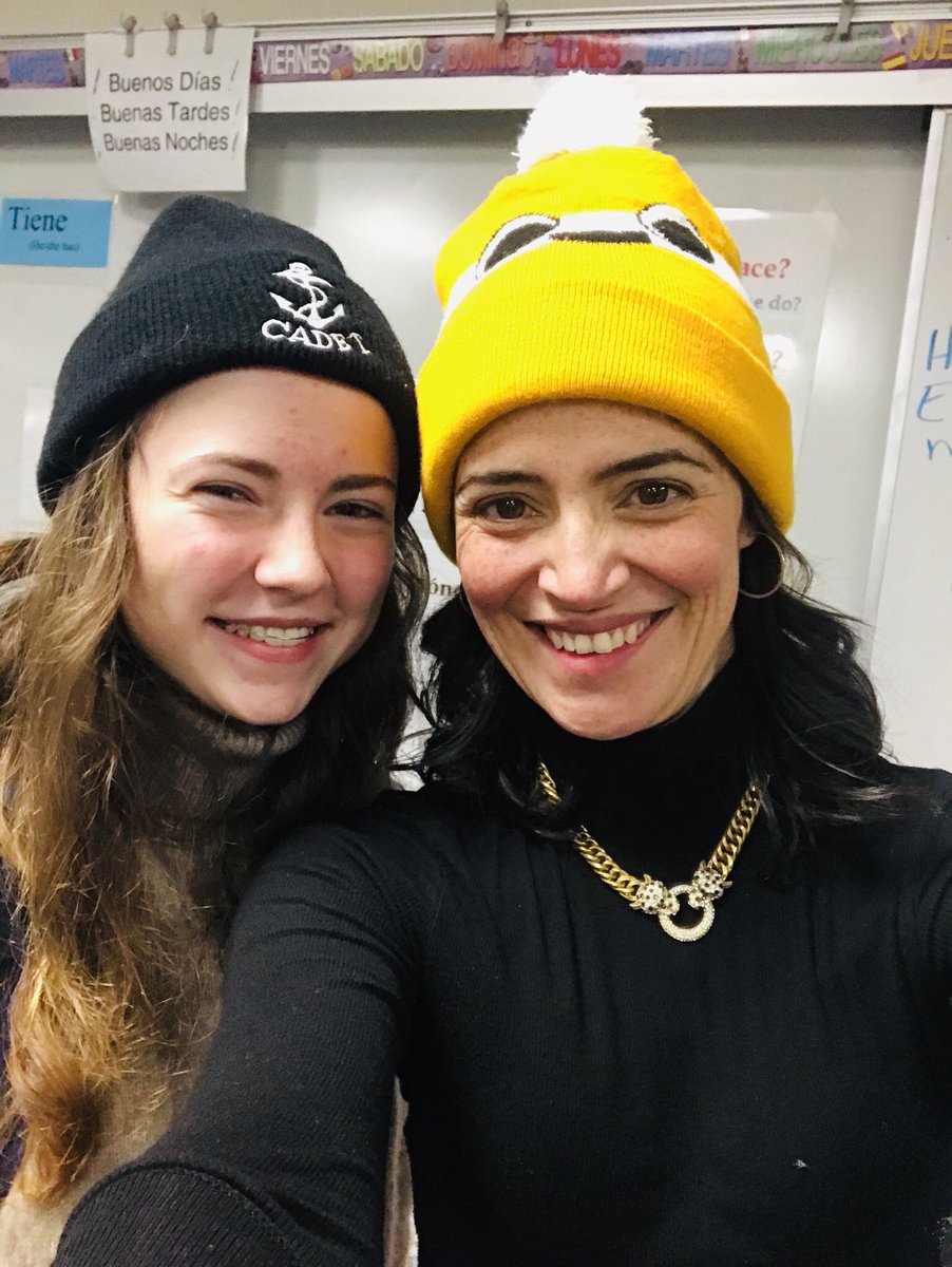 PetersonSenora's tweet image. Today my Spanish 11 students surprised me with singing “Cumpleaños Feliz” and a birthday muffin, and a student from another class actually gave me her Sr. Wooly GORRO! I love these kids! #wvss #citeaching #westvaned #spanishteaching #thisis40