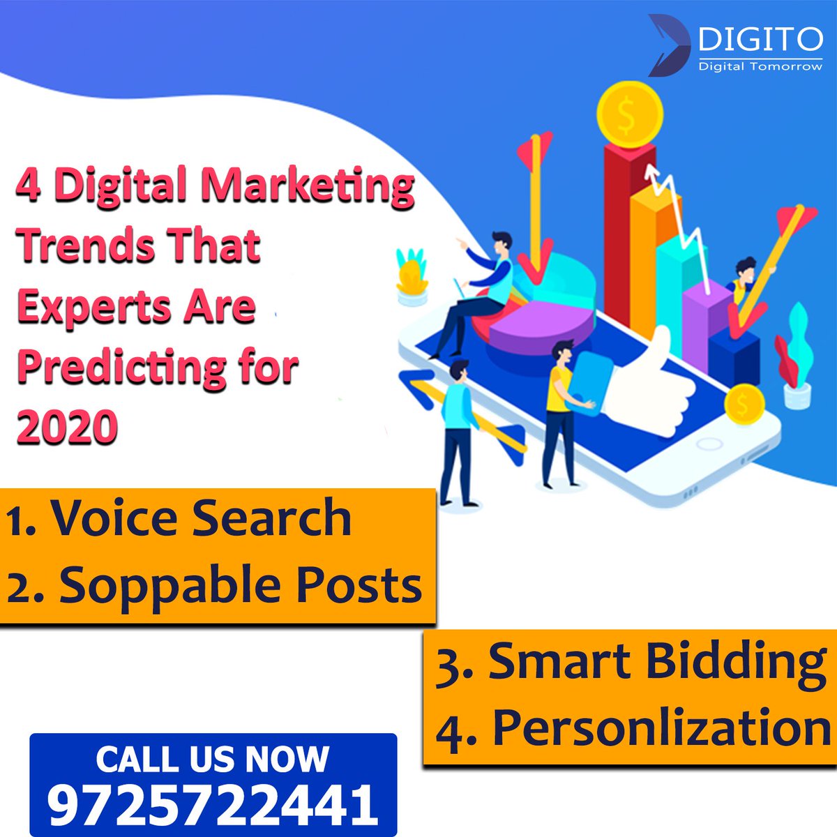 digitopvtltd's tweet photo. 4 Digital Marketing Trends That Experts Are Predicting for 2020
https://t.co/5bkaVSENNh
#VoiceSearch #SmartBidding #DigitalMarketingServices #Business #Market #DigitalMarketing #SocialMediaMarketing #SocialMedia #SeoServices #Vadodara #Digito #DigitoUpdates #DigitoWebServices https://t.co/op4S8Klklr