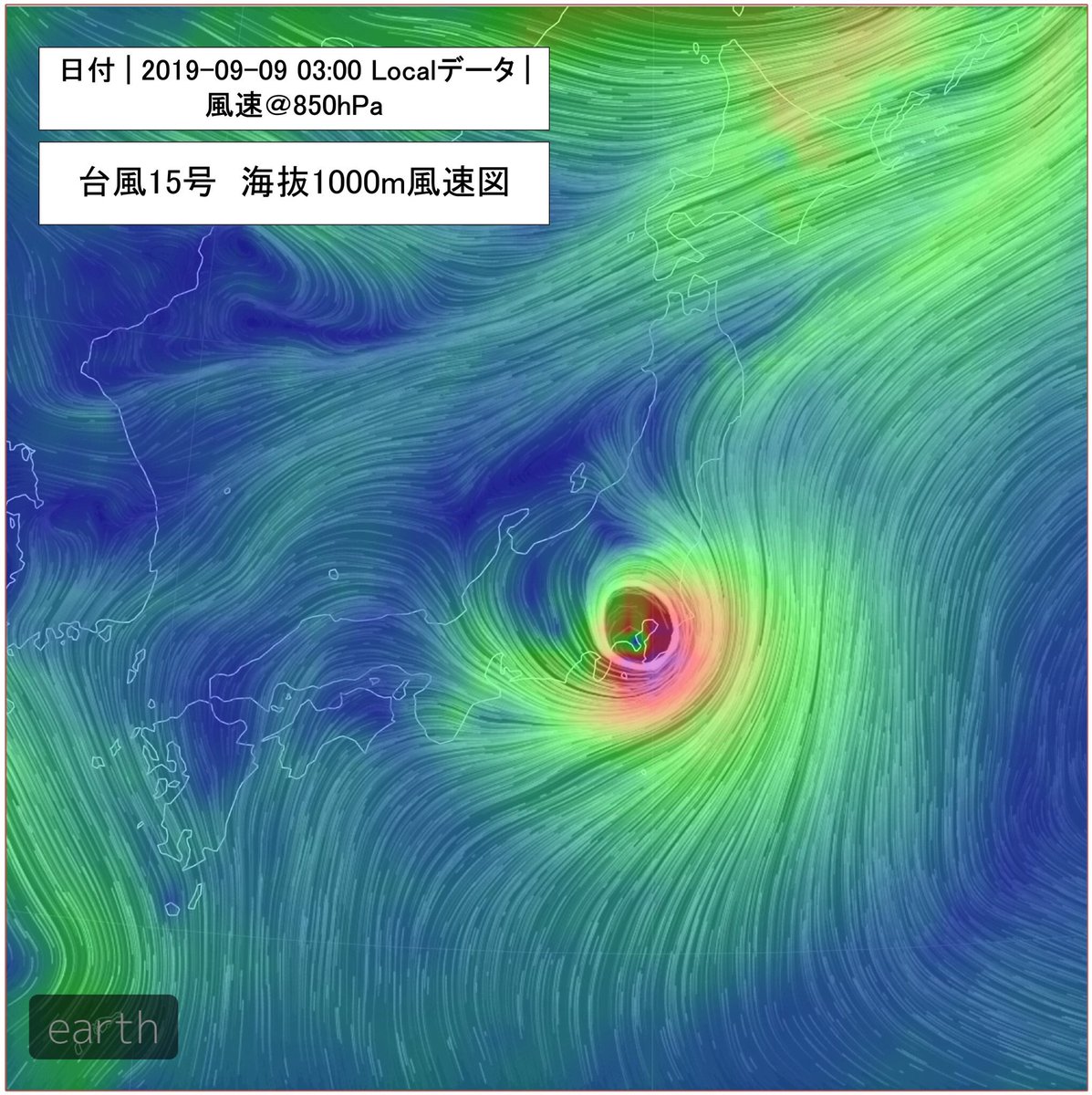 Miu2015Uyo's tweet photo. 今回の台風19号は、前回、千葉県に大きな被害をもたらした、台風15号と比較しても、めちゃくちゃ大きいらしいです。
みなさん気を付けてください。 https://t.co/kBZQX4pSg3