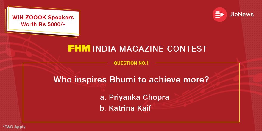 JioNews's tweet photo. The first question is here!

Steps to participate:
1. Read @fhmindia Magazine on #JioNews app
2. Follow @JioNews on #Twitter
3. Answer a simple question
4. RT &amp; Tag your friends

#Contest #ContestAlert #ContestIndia #StayTuned #contests #contesttime #win #India4contest https://t.co/HStnkLfkKQ