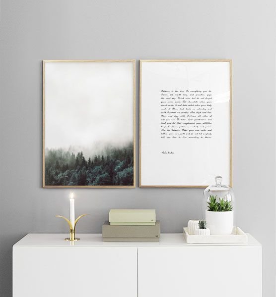 Whether it's a favorite quote, poem, or excerpt from a treasured book, we think this idea for incorporating the written word into your apartment decor is a great one!

For an even greater effect, pair it with a graphic art piece that evokes the same feel: bit.ly/2NDNHXs