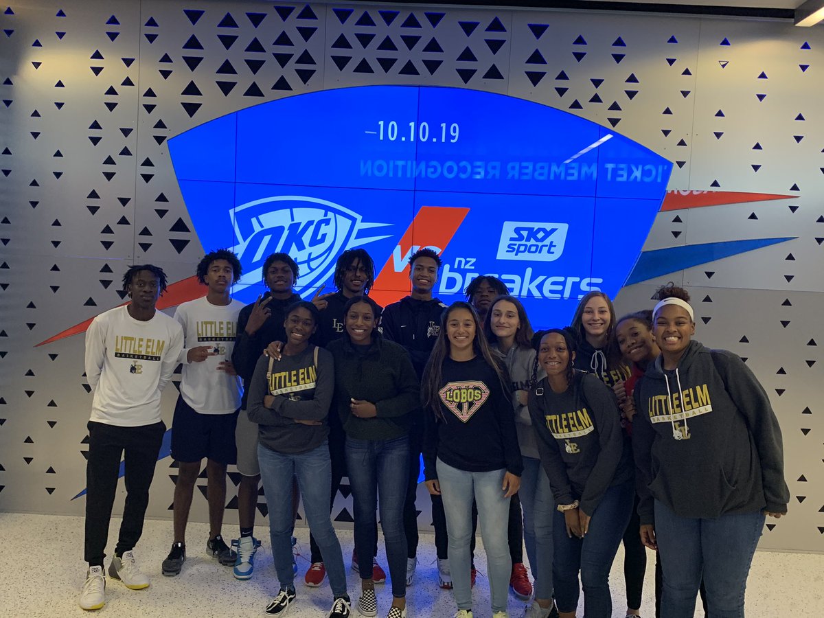 LEBoysLoboHoops's tweet photo. Had to come support one of our own @RjHampton14 as he took on the @okcthunder tonight. @LELADYLOBOHOOPS @LEISDAthletics @LittleElmTV1 @leisd https://t.co/joCo2v0s6p