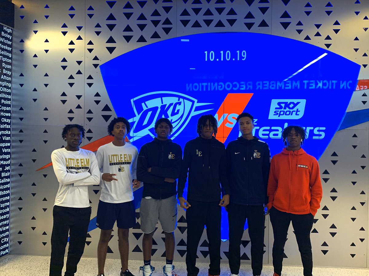 LEBoysLoboHoops's tweet photo. Had to come support one of our own @RjHampton14 as he took on the @okcthunder tonight. @LELADYLOBOHOOPS @LEISDAthletics @LittleElmTV1 @leisd https://t.co/joCo2v0s6p