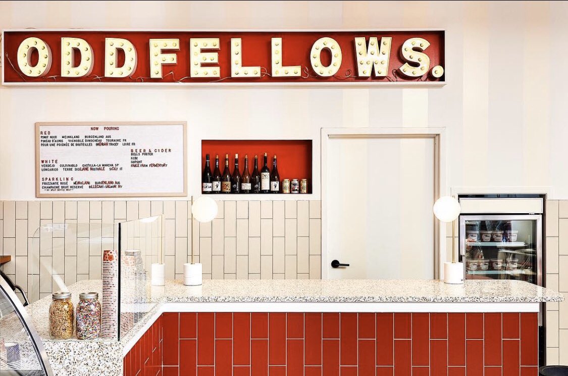 Here for all the ice cream. 
And all the cool signs at Oddfellows. 
@oddfeelowsnyc  #sawandsteel #marqueeletters #lightupletters #homedecor #marqueesign #interiordecor #interiordesign #interiordesigner #etsy #oddfellows #icecream #nyc #restaurantdecor  #icecreamparlor