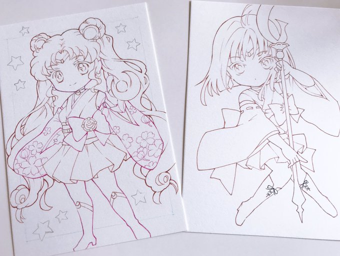 セーラーサターンも♡
なんかぃぃかんじに描けた気がする(°▽°)

#ちびキャラに挑戦中 
#イラスト 