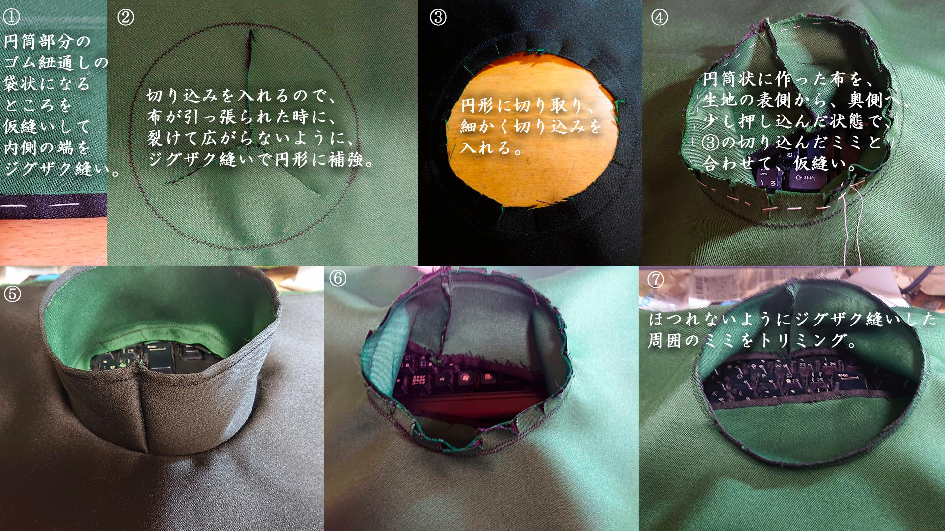 ヒロ 写真アカ 明るい室内から ガラス越しに夜景を撮るために 自作の暗幕を製作すべく ミシン購入ｗ 平面の暗幕に煙突状の筒をつけて 筒の先端をゴム紐でカメラのレンズとフードの 間を締め付けるイメージ 裁縫素人ながら 意外と綺麗に仕上げた