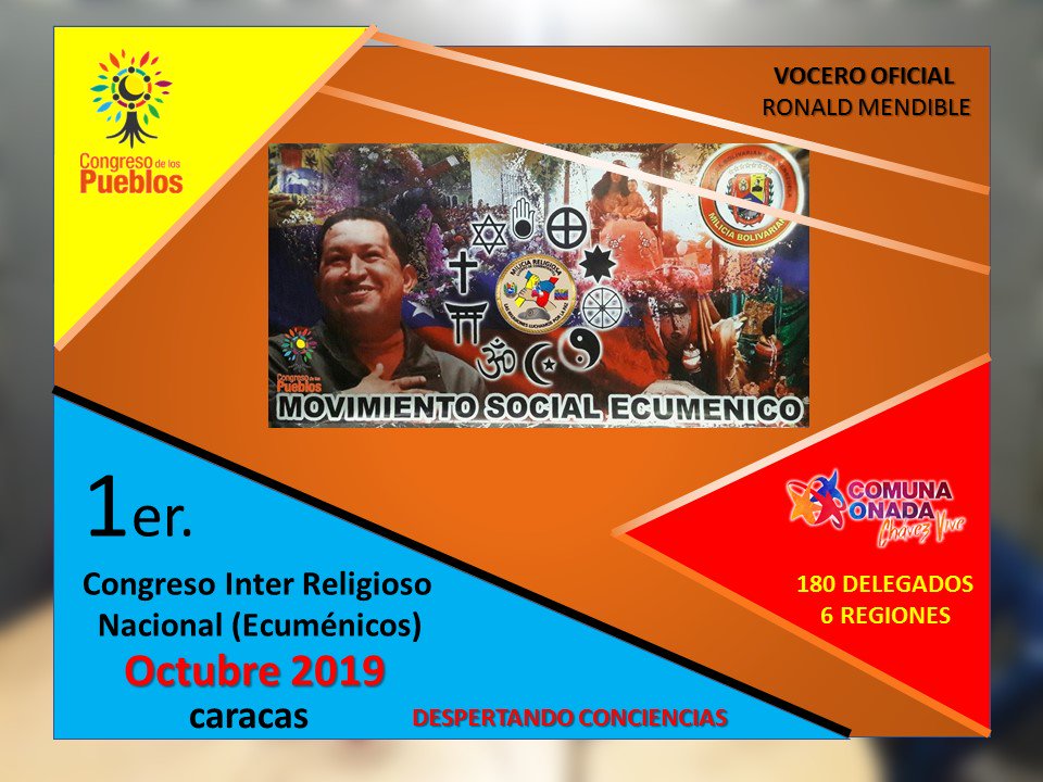 Ronald Mendible. ✝☪🕉☸✡🔯🕎🏳️ (@ronaldmendible) on Twitter photo .<a href="/NicolasMaduro/">Nicolás Maduro</a> .<a href="/taniapsuv/">Tania Valentina Díaz</a> .@psuvaristobulo .<a href="/dariovivaspsuv/">Darío Vivas</a> .<a href="/PSUVoficial/">PSUV Oficial</a> .<a href="/dcabellor/">Diosdado Cabello R</a> .<a href="/ORIATEVENEZUELA/">CNI Consejo Nacional Intereligioso 🇻🇪🕎✝️☪️☯️🕉</a> .<a href="/religiones_an/">ReligionesAncestrales (Oficial)🎎🌱🌳</a> .<a href="/cultura_anc/">Comisión Permanente de Identidad Cultural ANC</a> .<a href="/MiliciaFANB/">Milicia Bolivariana</a> .<a href="/antvvenezuela/">ANTV Venezuela</a> .<a href="/BernalManuelG/">CMDTE GRAL MILICIA BOLIVARIANA</a> .<a href="/NicolasMaduro/">Nicolás Maduro</a> .<a href="/taniapsuv/">Tania Valentina Díaz</a> .@psuvaristobulo .<a href="/dariovivaspsuv/">Darío Vivas</a> .<a href="/PSUVoficial/">PSUV Oficial</a> .<a href="/dcabellor/">Diosdado Cabello R</a> .<a href="/ORIATEVENEZUELA/">CNI Consejo Nacional Intereligioso 🇻🇪🕎✝️☪️☯️🕉</a> .<a href="/religiones_an/">ReligionesAncestrales (Oficial)🎎🌱🌳</a> .<a href="/cultura_anc/">Comisión Permanente de Identidad Cultural ANC</a> .<a href="/MiliciaFANB/">Milicia Bolivariana</a> .<a href="/antvvenezuela/">ANTV Venezuela</a> .<a href="/BernalManuelG/">CMDTE GRAL MILICIA BOLIVARIANA</a>