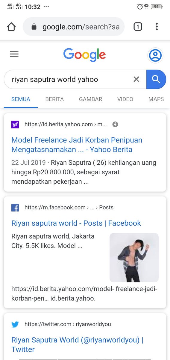 gimmickpolitik's tweet photo. Hot issue
Model bernama Riyan Saputra World menjadi korban penipuan mengatas namakan pertamina, pelaku penipuan yaitu Muhammad Bisri Havil dan Fitri Wahyuni masih buron https://t.co/1007Z5d7Od
