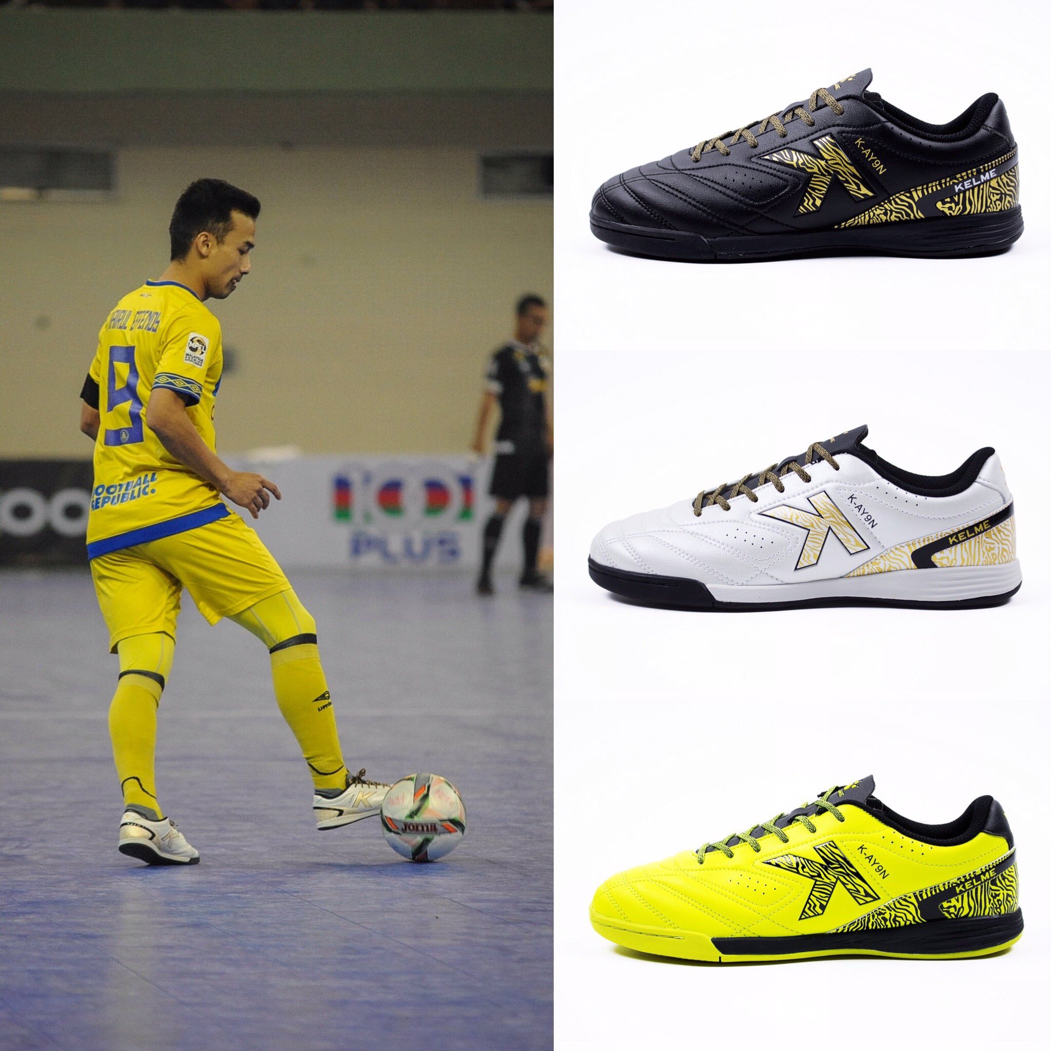 Extravaganza Futsal EFS on X Kasut ini dinamakan khas buat pemain futsal paling berpengaruh di Malaysia. Khairul Effendi aka AYON. Kelme K AY9N. https t 6rX7cDgEk4 X