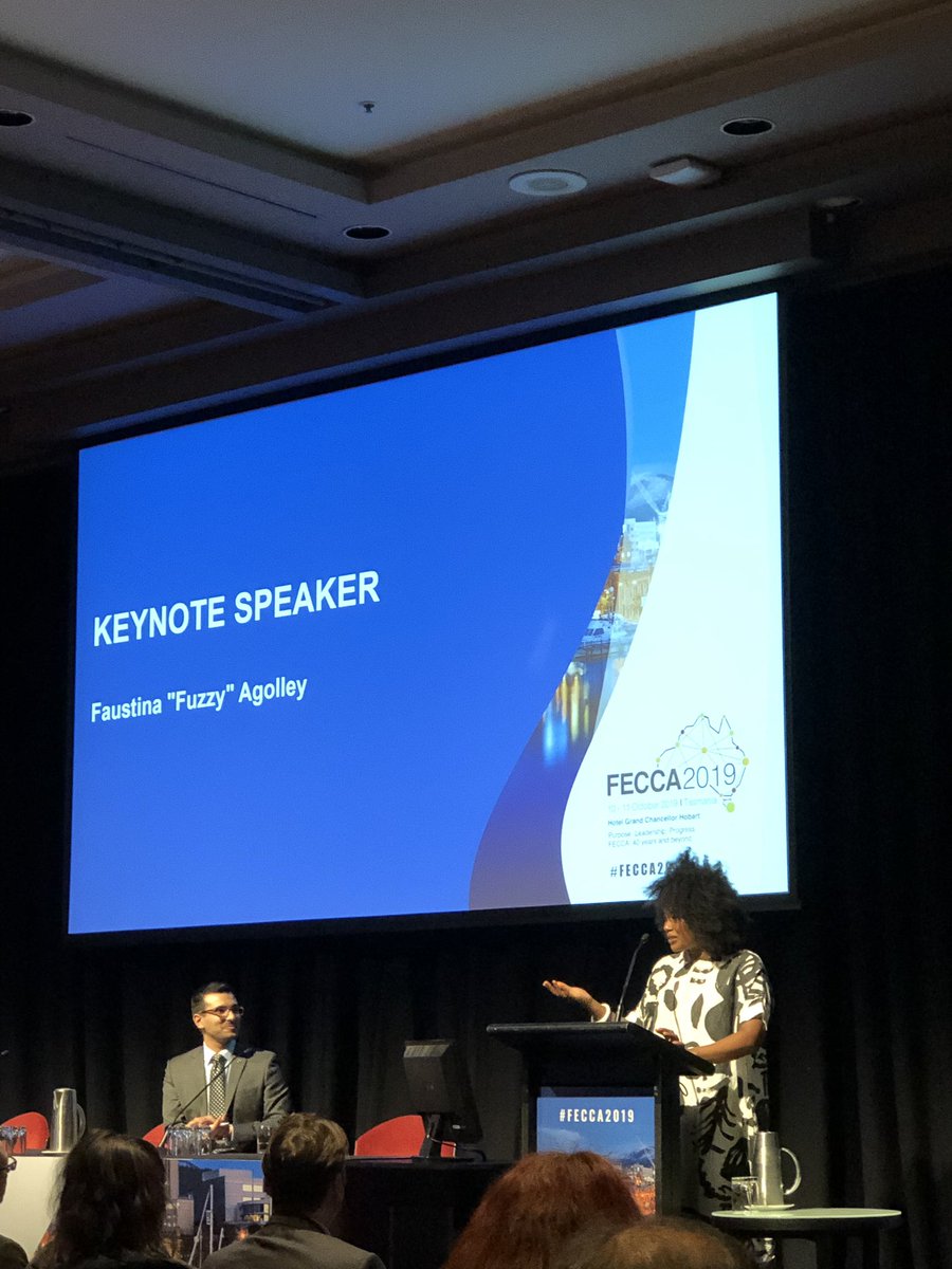 Imagination - if there were no obstacles in the way, what would your life look like? Asks <a href="/Faustinathefuzz/">Faustina Agolley 🌈</a> in her closing keynote address at #FECCA2019